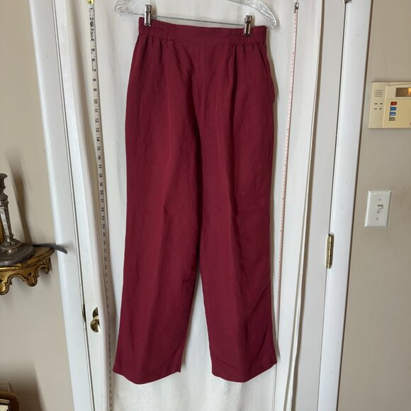 Vintage Women's Red Linen Blend Nipon Studio Pants - Picture 2 of 6